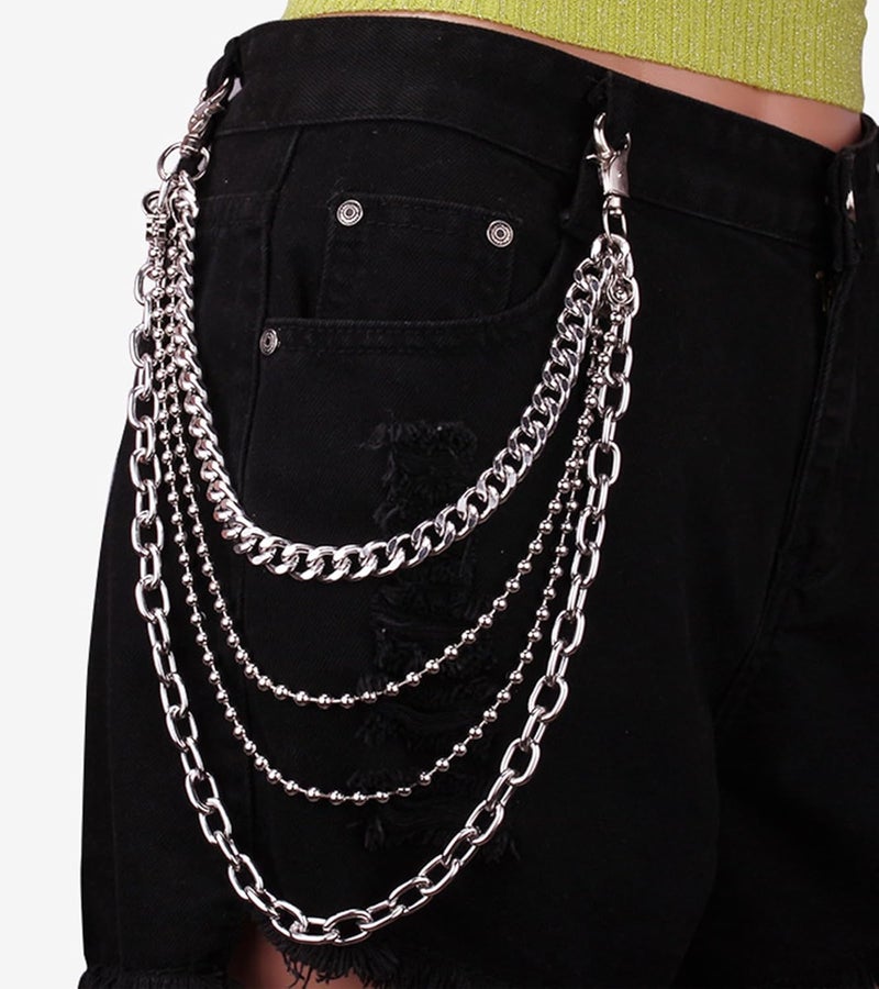 QWALIT Pants Chain for Men Pocket Chain for Pants Jean Chains for Men Jean Chains Chains for Jeans Biker Chain Hip Chain Jean Chains for Women Pants Chain for Women Hip Jewelry for Women Punk Chain - Image 3